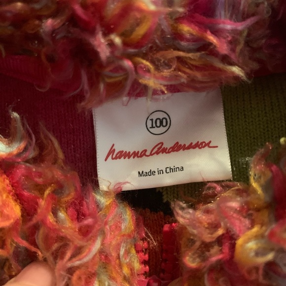 Hanna Anderson wool blend fuzzy pea coat - Picture 2 of 4